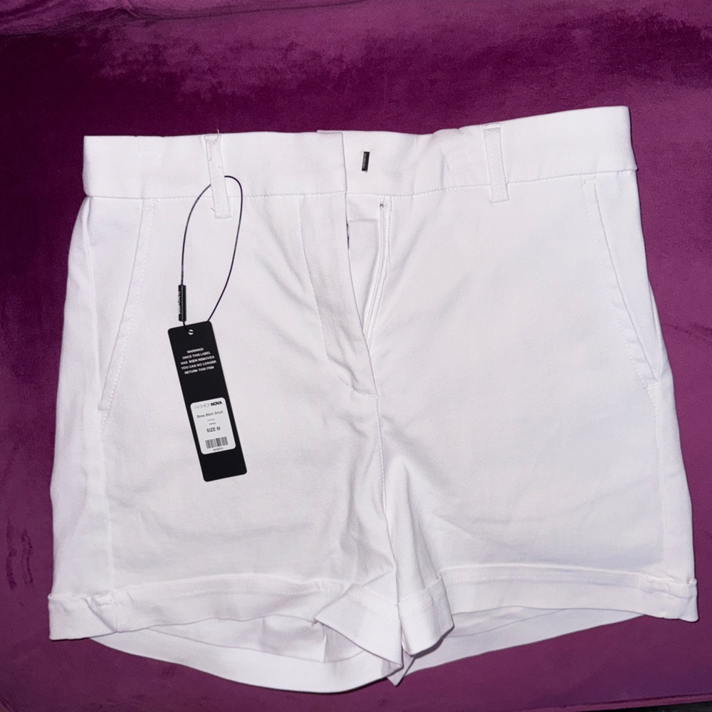 Fashion Nova High Waist White Shorts